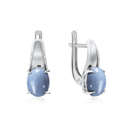 Серьги из серебра с агатами