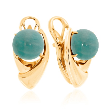 Серьги из серебра с амазонитами