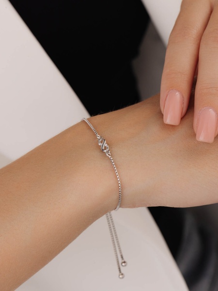 Купить браслет из серебра с фианитами