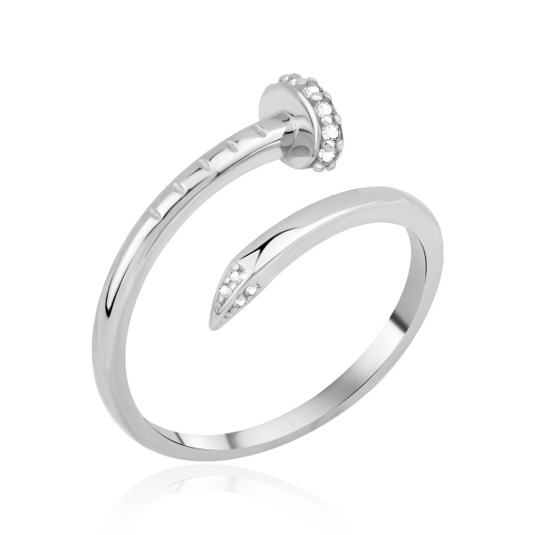 Купить кольцо из серебра с фианитами в интернет-магазине KRASNOE