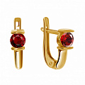 Серьги из золота с гранатом Серьги из золота с гранатом