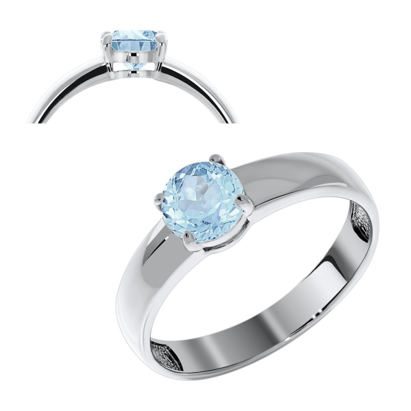 Купить кольцо из серебра с топазом в интернет-магазине KRASNOE