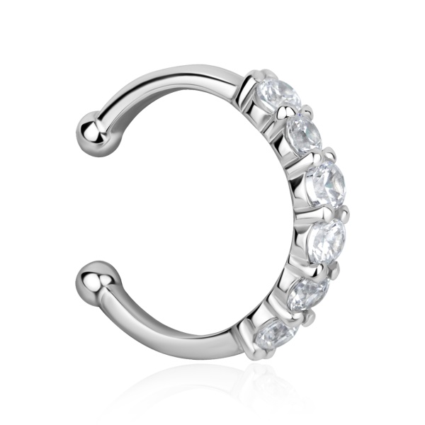 Серьга из серебра с фианитом 2340205260л от KRASNOE, металл Серебро, вставка Фианит