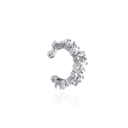 Серьги из серебра с фианитом 2340204985л от KRASNOE, металл Серебро, вставка Фианит