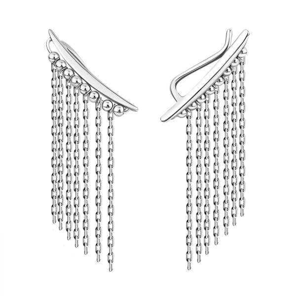 Серьги из серебра без вставок 2340404904-16 от KRASNOE, металл Серебро, вставка Без вставок