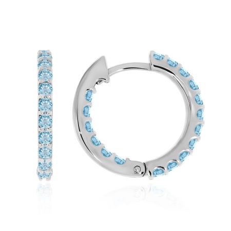 Серьги из серебра с топазом 2340071315 от KRASNOE, металл Серебро, вставка Топаз Sky