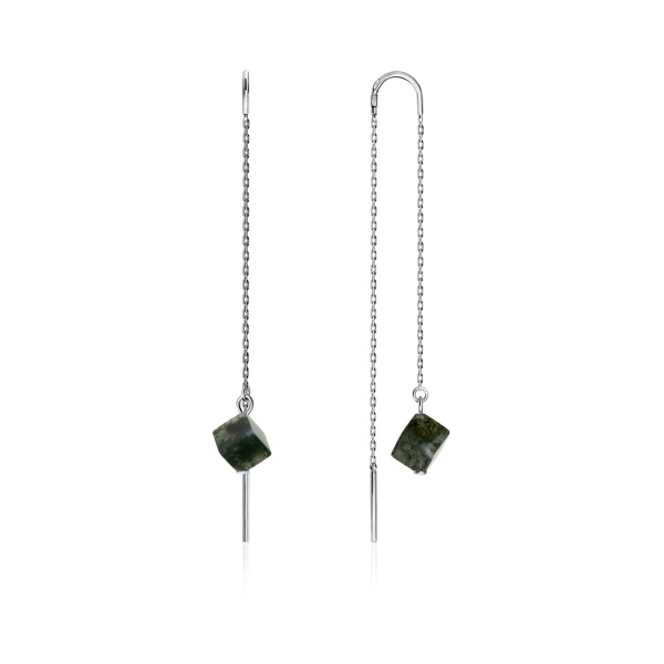 Серьги из серебра с агатами 2340390705-9-60 от KRASNOE, металл Серебро, вставка Агат