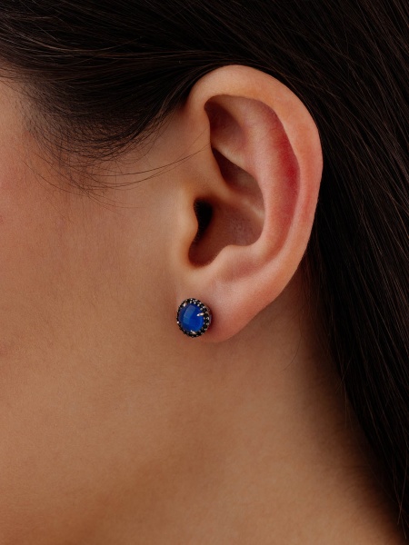 2348871972л-1-105 Серьги (Ag 925) 2348871972л-1-105 от KRASNOE, металл Серебро, вставка Агат