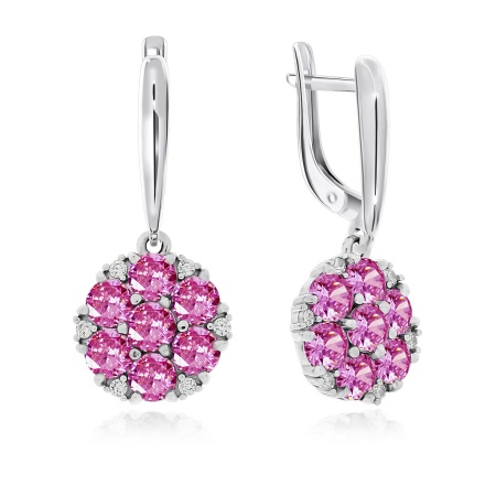 Серьги из серебра с топазом