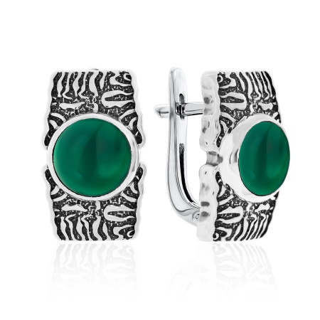 Серьги из серебра с агатами 2310392391-60 от KRASNOE, металл Серебро, вставка Агат