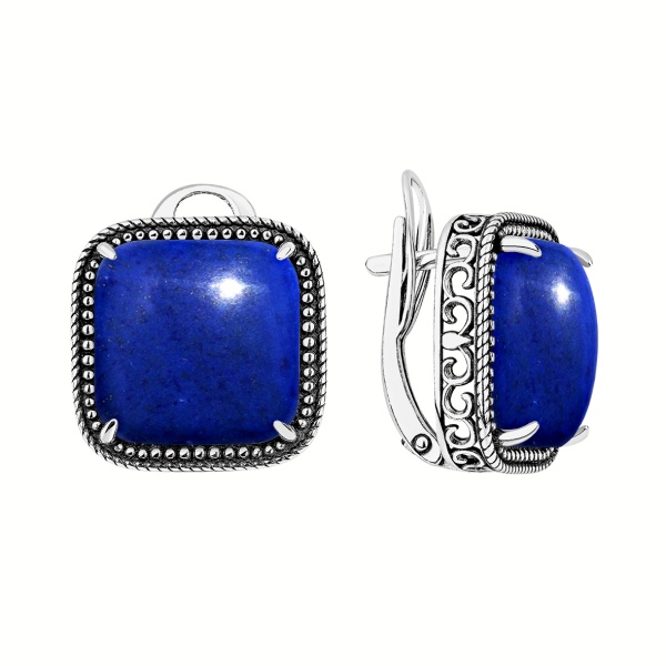 Серьги из серебра с лазуритом