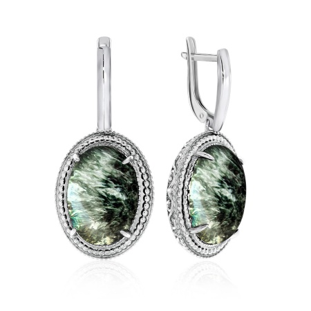 Серьги из серебра с серафинитами