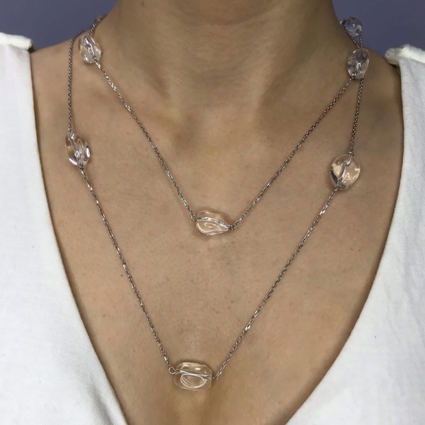 Колье из серебра с горным хрусталём 8340526188-110