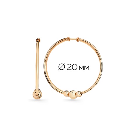 Серьги из золота без вставок 002-0757-0000-010 от KRASNOE, металл Золото, вставка Без вставок