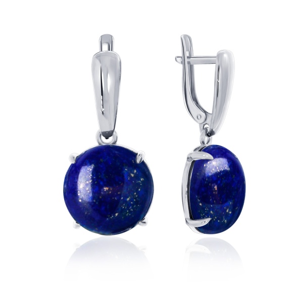 Серьги из серебра с лазуритом