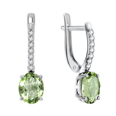 Серьги из серебра с фианитом 2340200185-60 от KRASNOE, металл Серебро, вставка Фианит