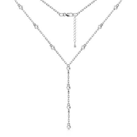 Колье из серебра с фианитом 8340206234л-16