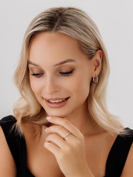 Серьги из серебра без вставок со скидкой