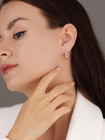 Серьги из серебра с фанитами