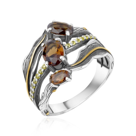 Купить кольцо из серебра с кристаллами в интернет-магазине KRASNOE