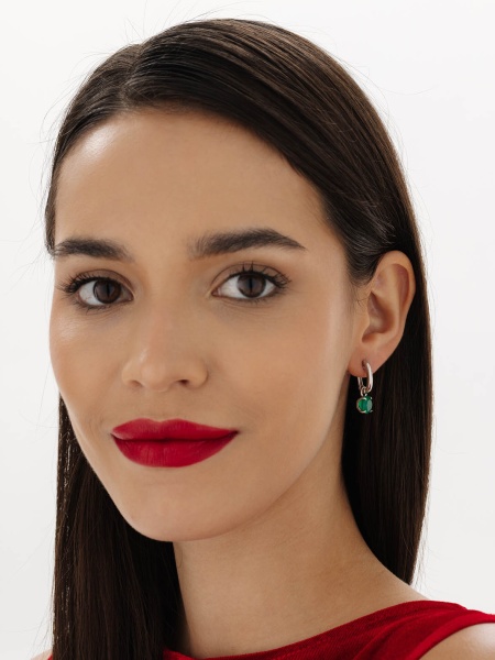 Серьги из серебра с агатами в ювелирном интернет-магазине