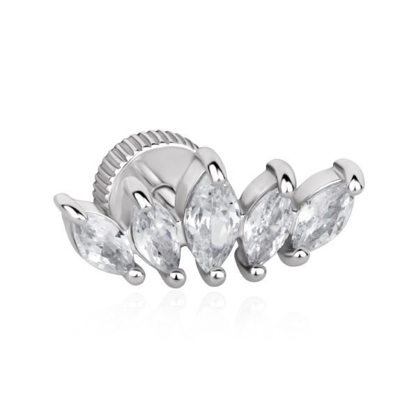 Серьги из серебра с фианитом