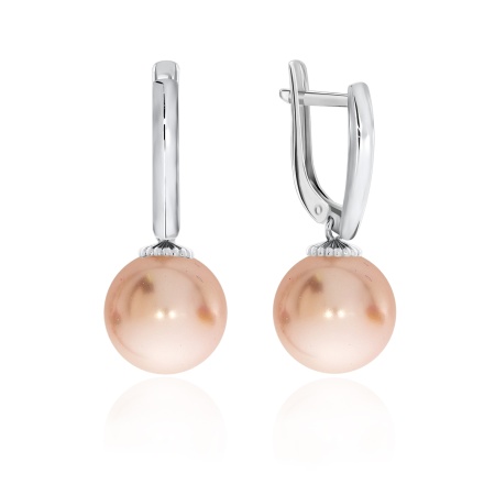 Серьги из серебра с жемчугом