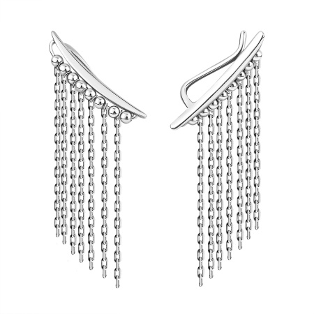 Серьги из серебра без вставок