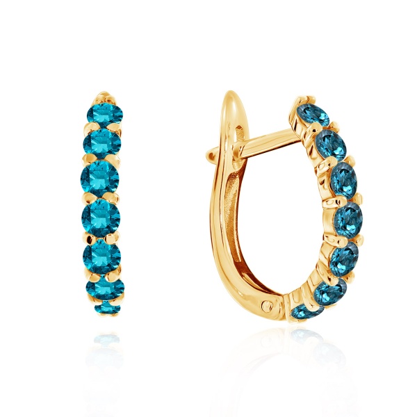 Серьги из серебра с лондон топазом