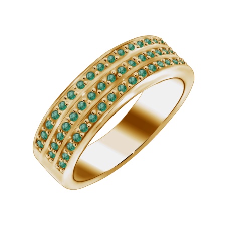 Купить кольцо из золота с изумрудами в интернет-магазине KRASNOE