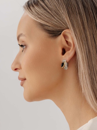 Серьги из серебра с агатами