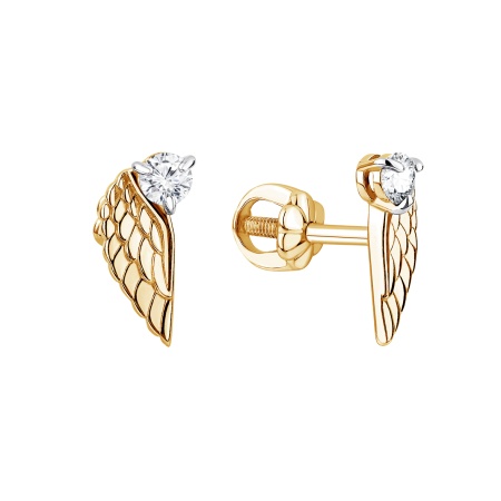 Серьги из серебра с фианитами 2329205447 от KRASNOE, металл Серебро, вставка Фианит