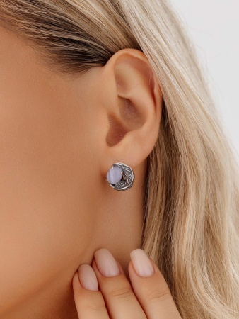 Серьги из серебра с агатами 2310391601-84 от KRASNOE, металл Серебро, вставка Агат