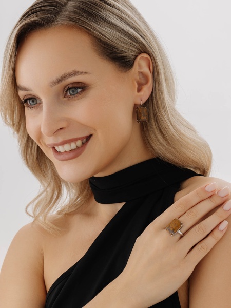 Купить кольцо из серебра с яшмой в интернет-магазине KRASNOE