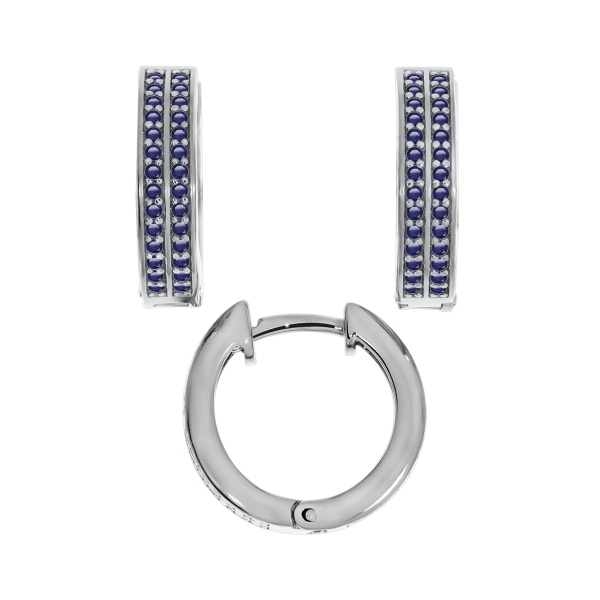 Серьги из серебра с фианитом со скидкой