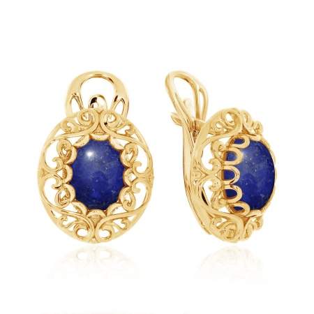 Серьги из серебра с лазуритами