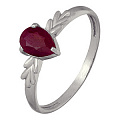 Кольца из серебра с рубинами