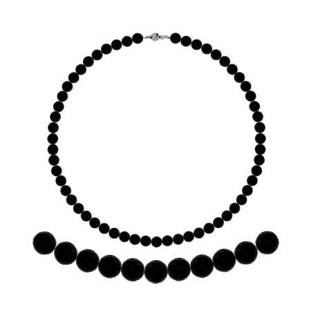 Бусы из серебра с агатом 8340396088-40-20