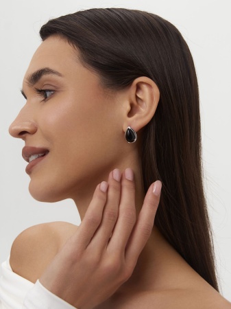 Серьги из серебра с агатами 2340391828-20 от KRASNOE, металл Серебро, вставка Агат