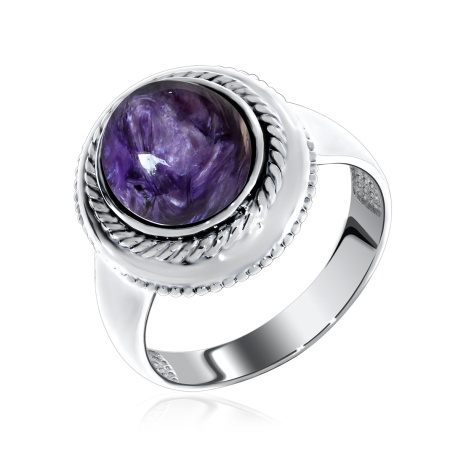 Купить кольцо из серебра с чароитом в интернет-магазине KRASNOE