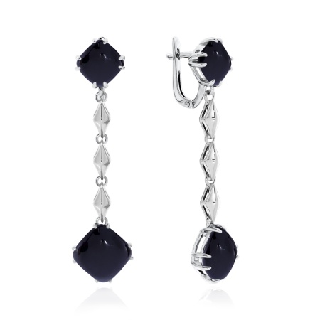 Серьги из серебра с агатами 2340391201-20 от KRASNOE, металл Серебро, вставка Агат