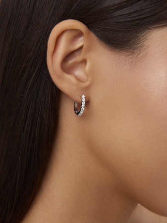 Серьги из серебра с фианитами