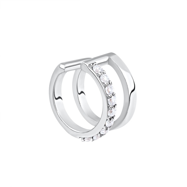 Серьги из серебра с фианитами 2340204894л от KRASNOE, металл Серебро, вставка Фианит