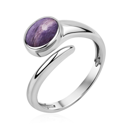Купить кольцо из серебра с чароитом в интернет-магазине KRASNOE