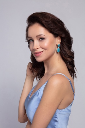 Серьги из золота с турмалинами и бриллиантами charming