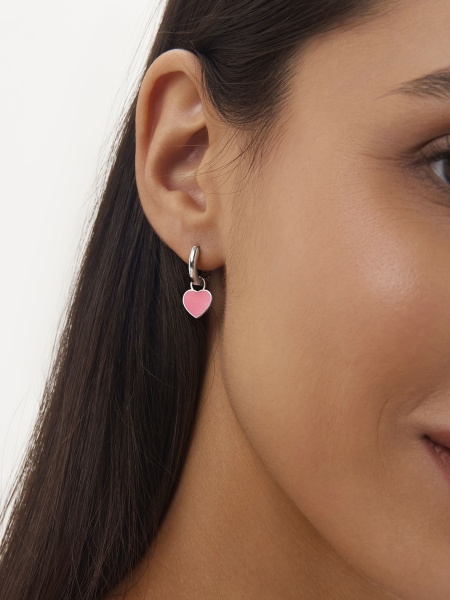 Серьги из серебра с эмалью со скидкой