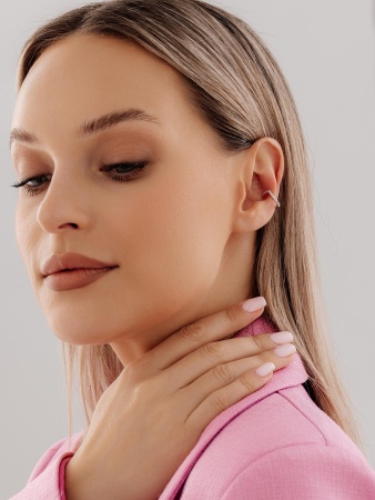 Кафф из серебра с фианитом