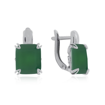 Серьги из серебра с агатом