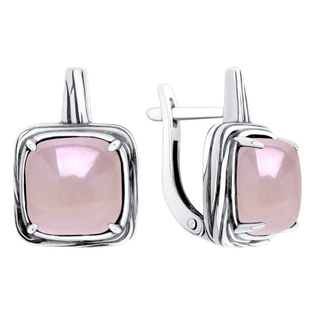Серьги из серебра с халцедоном