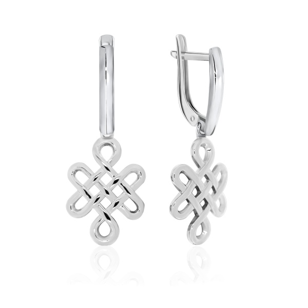 Серьги из серебра без вставок